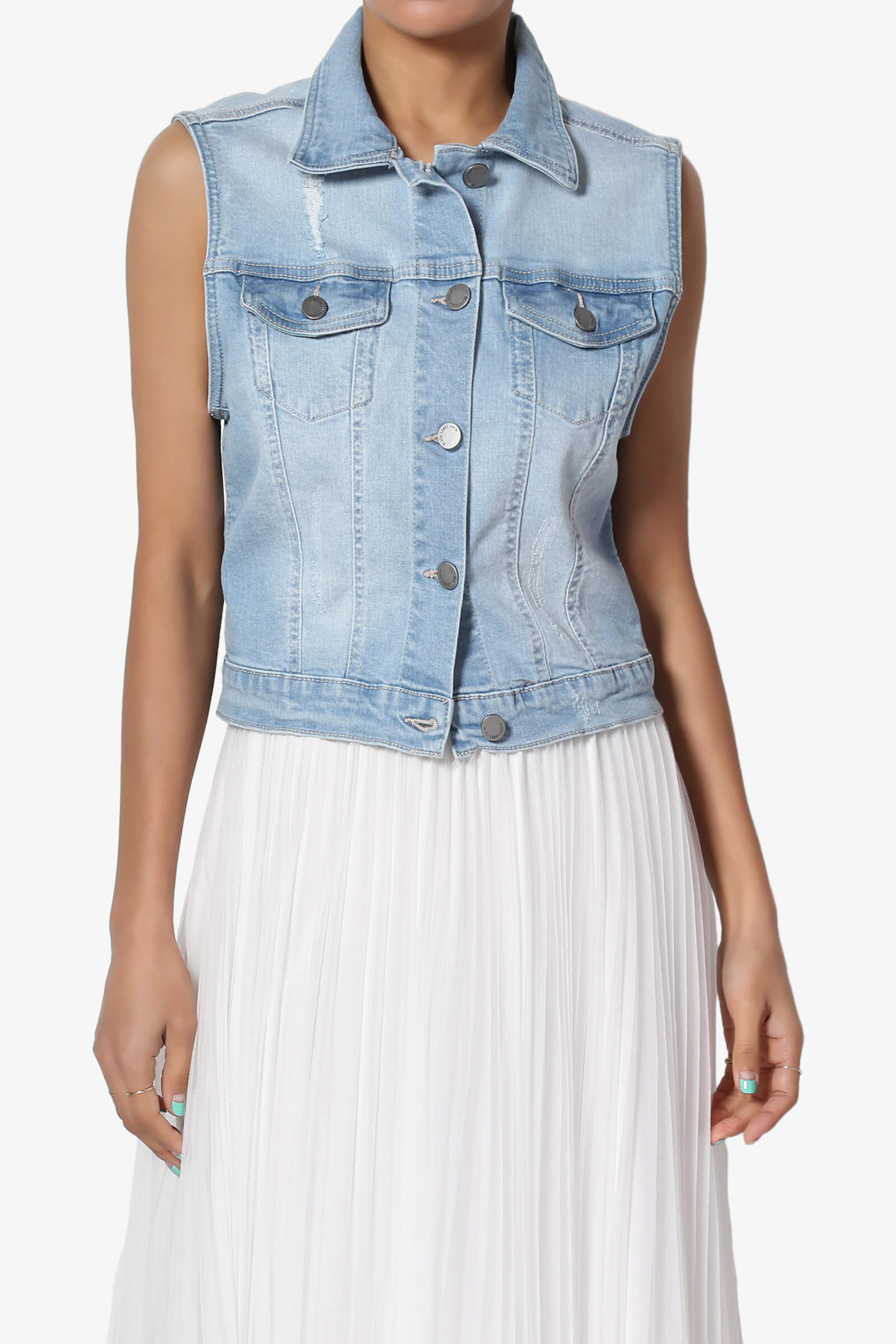 sleeveless jean jacket