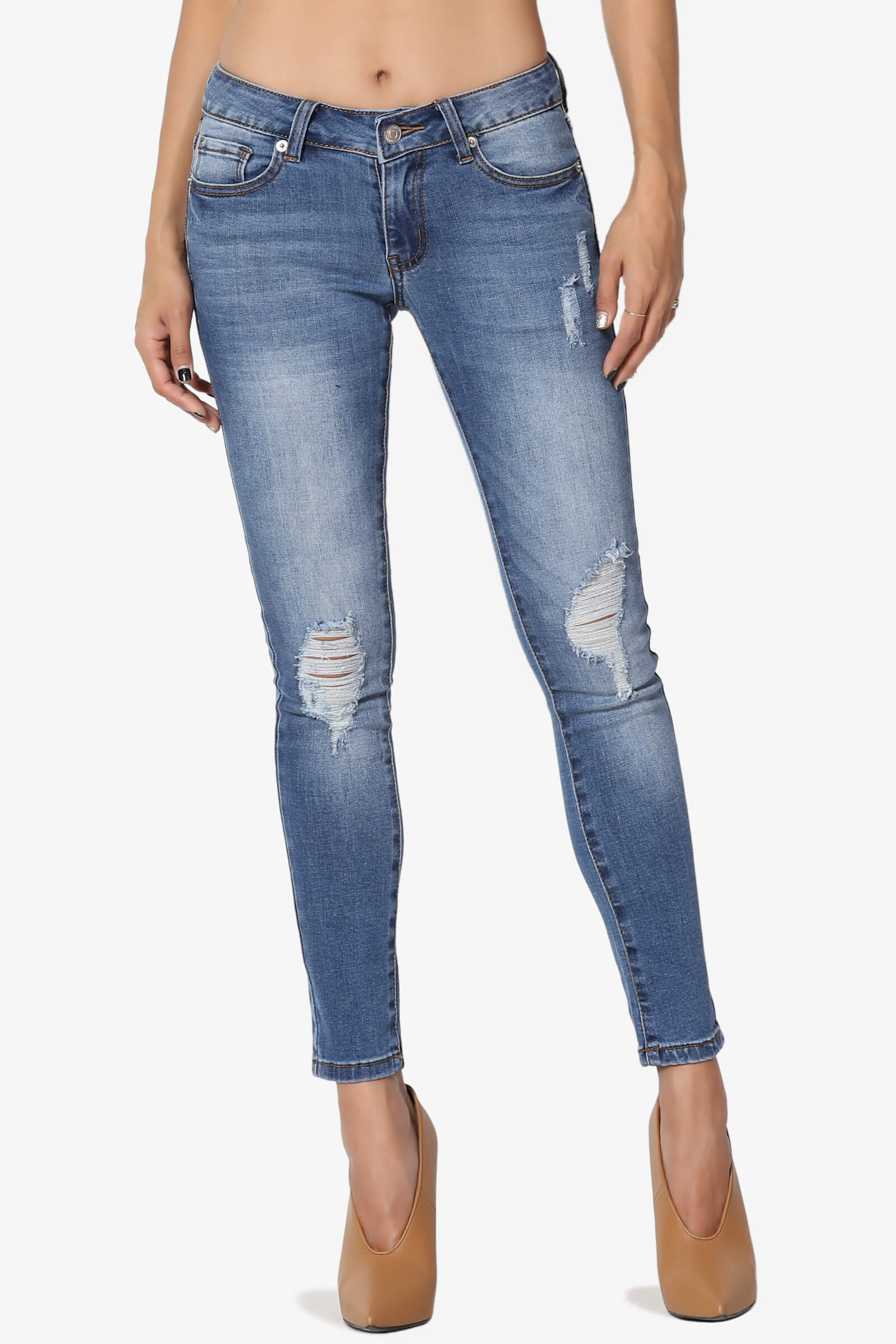 low cut skinny jeans