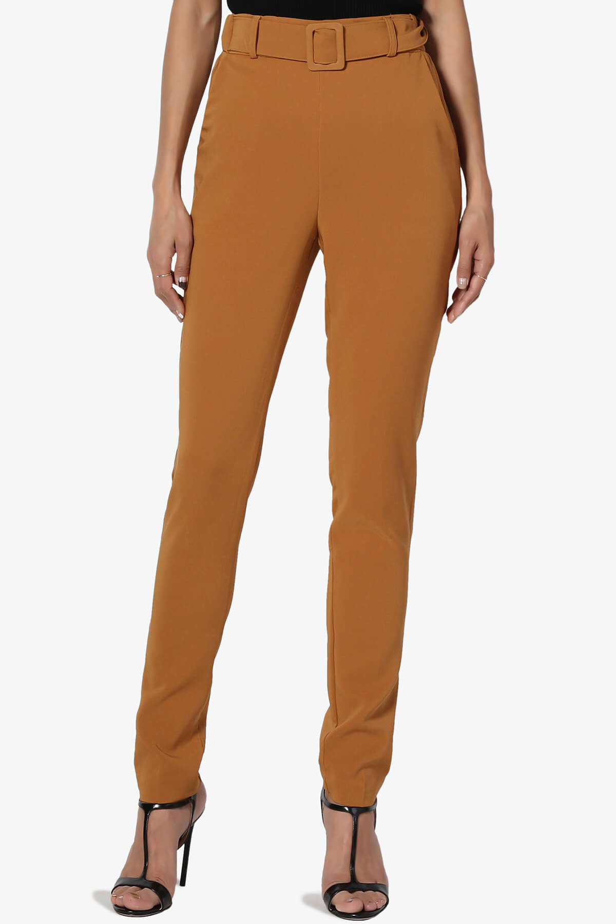 skinny crepe trousers