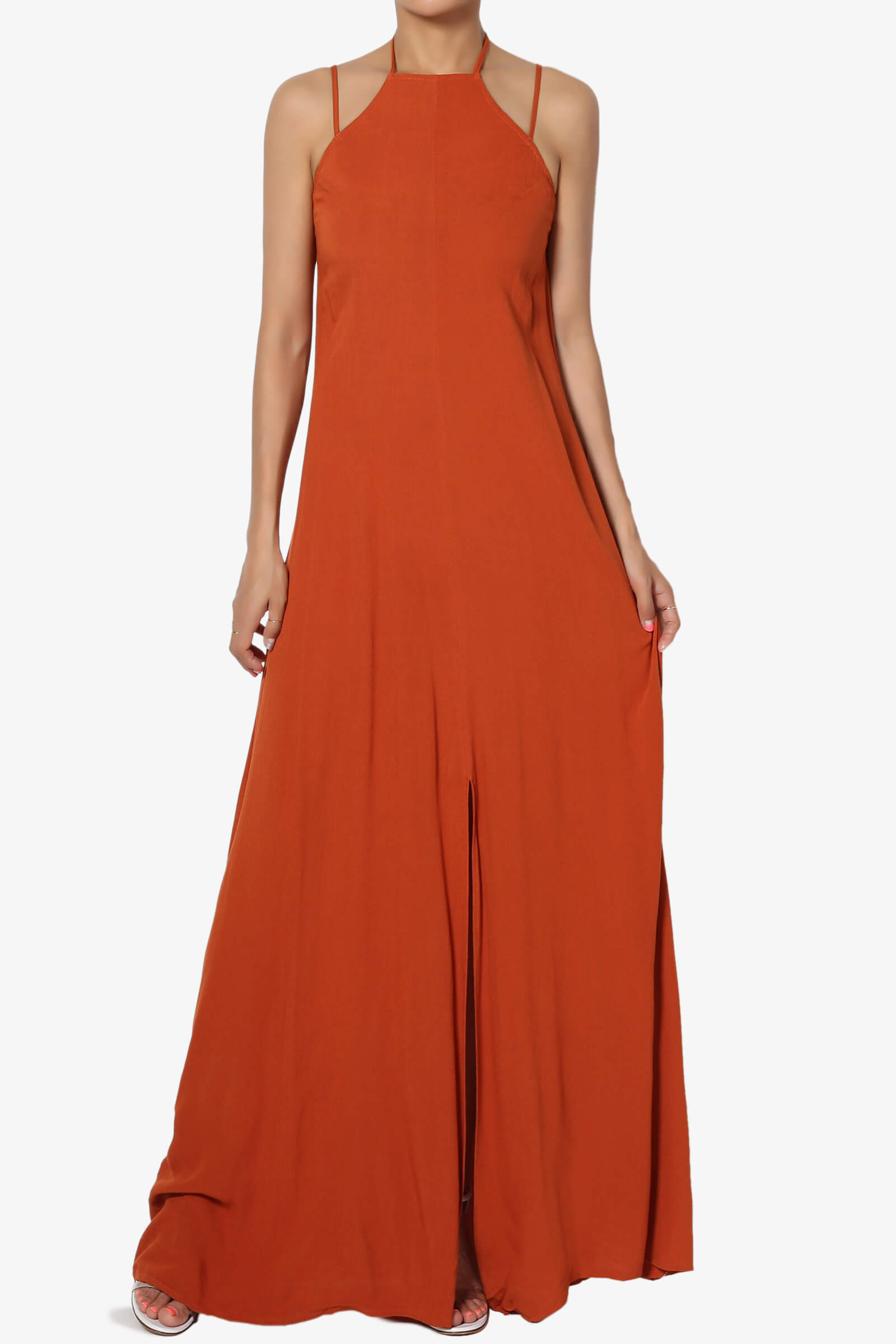 long maxi dress with slits